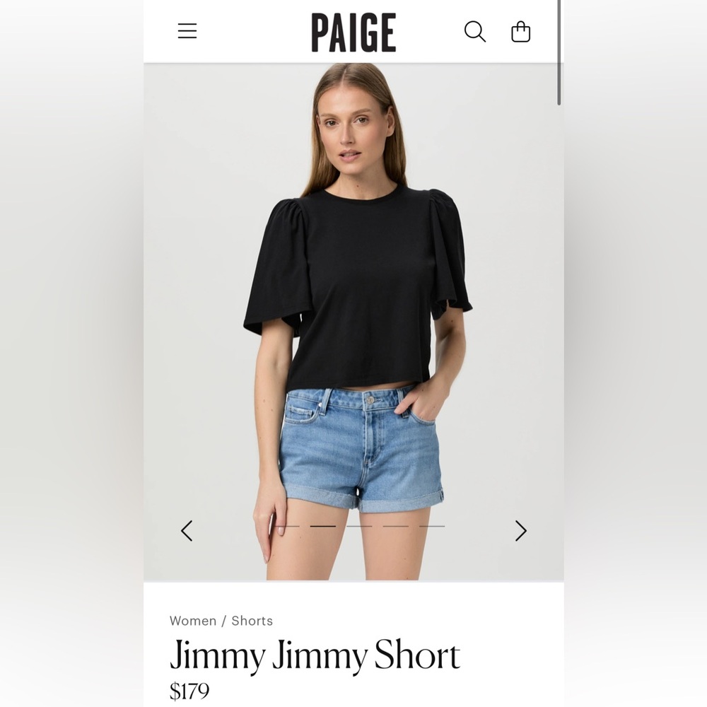 PAIGE Jimmy Jimmy Short Unwritten Shorts Sku: 4281F72-C367 - Picture 2 of 6